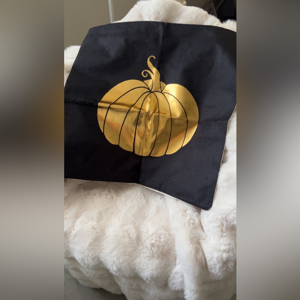 Bundle Fall 🍁🍂Gold / Black Throw Pillow Cases